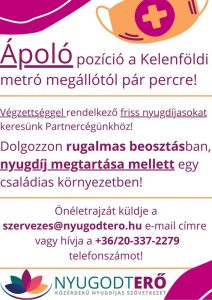 Ápoló pozíció a Nyugodt Erő Nyugdíjas Szövetkezetnél!